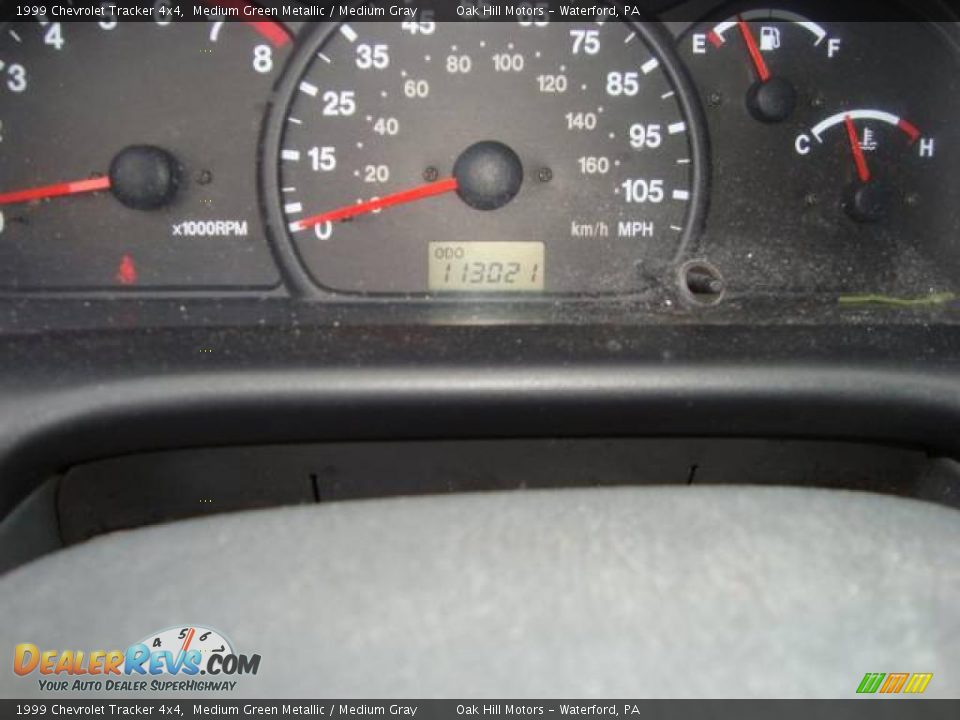 1999 Chevrolet Tracker 4x4 Medium Green Metallic / Medium Gray Photo #13