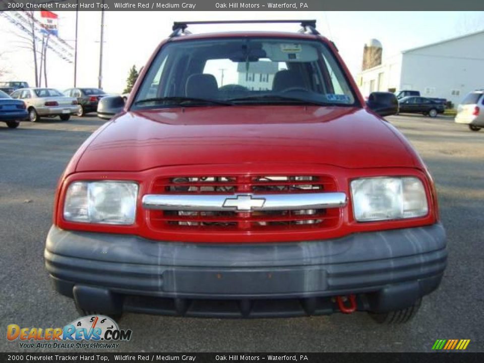 2000 Chevrolet Tracker Hard Top Wildfire Red / Medium Gray Photo #4