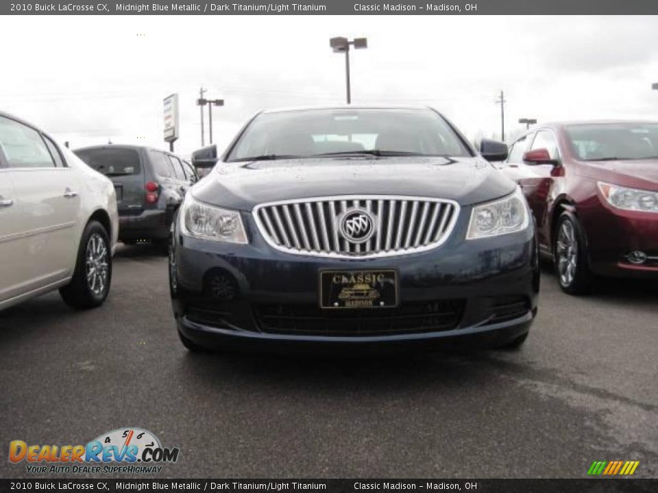 2010 Buick LaCrosse CX Midnight Blue Metallic / Dark Titanium/Light Titanium Photo #2