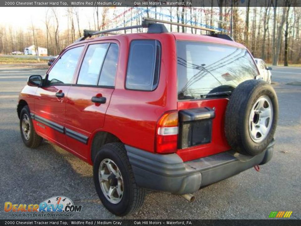 2000 Chevrolet Tracker Hard Top Wildfire Red / Medium Gray Photo #8
