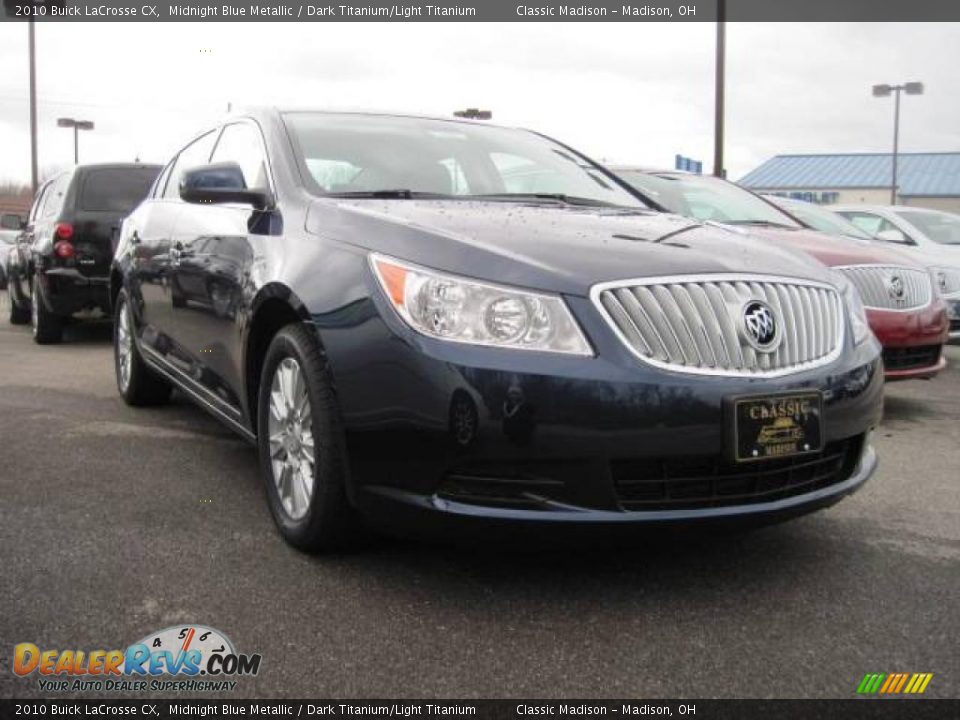 2010 Buick LaCrosse CX Midnight Blue Metallic / Dark Titanium/Light Titanium Photo #3