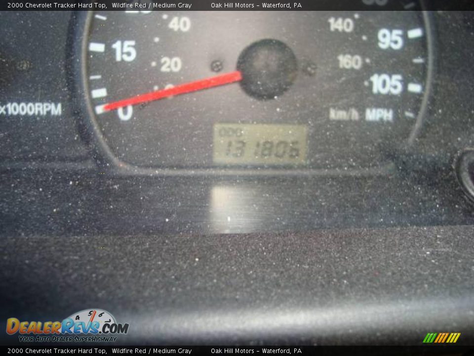 2000 Chevrolet Tracker Hard Top Wildfire Red / Medium Gray Photo #14