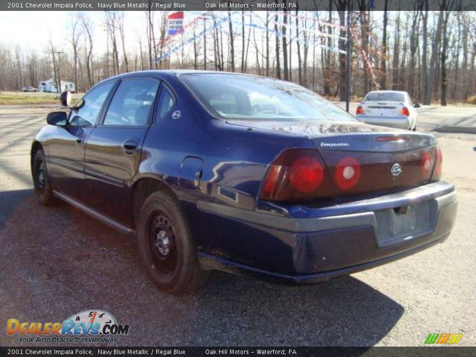 2001 Chevrolet Impala Police Navy Blue Metallic / Regal Blue Photo #8