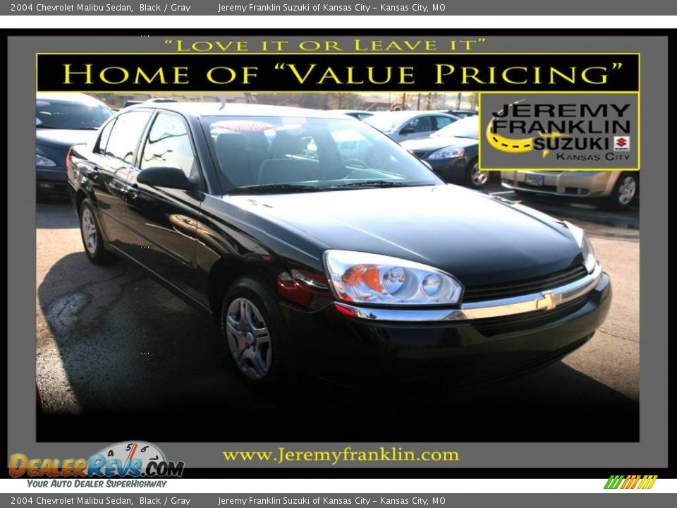 2004 Chevrolet Malibu Sedan Black / Gray Photo #1