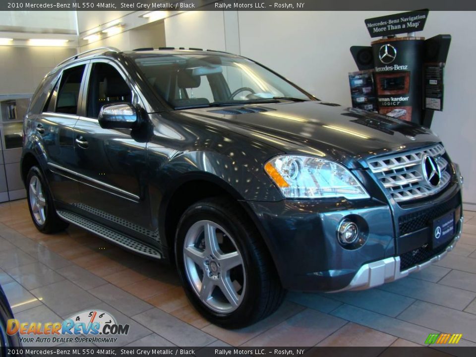 2010 Mercedes-Benz ML 550 4Matic Steel Grey Metallic / Black Photo #3