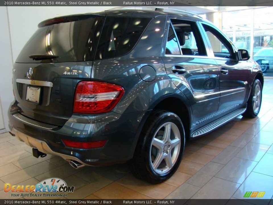 2010 Mercedes-Benz ML 550 4Matic Steel Grey Metallic / Black Photo #4