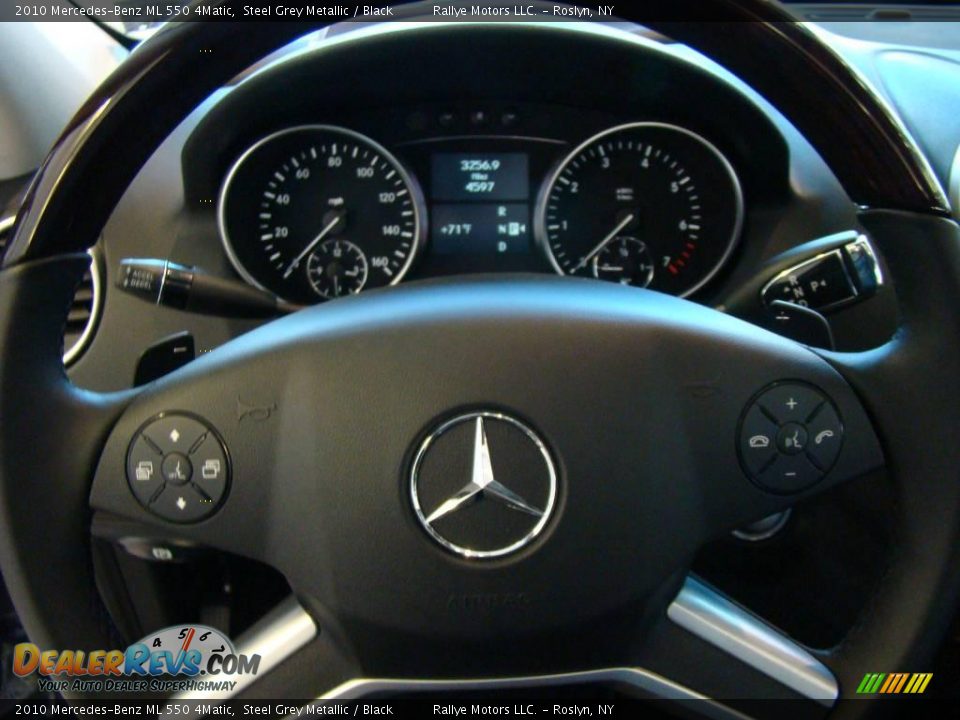 2010 Mercedes-Benz ML 550 4Matic Steel Grey Metallic / Black Photo #11