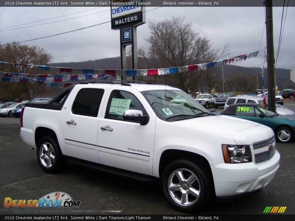 2010 Chevrolet Avalanche LTZ 4x4 Summit White / Dark Titanium/Light Titanium Photo #1