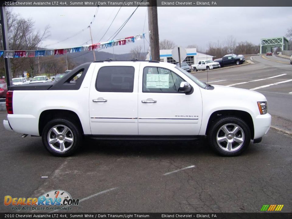 2010 Chevrolet Avalanche LTZ 4x4 Summit White / Dark Titanium/Light Titanium Photo #2