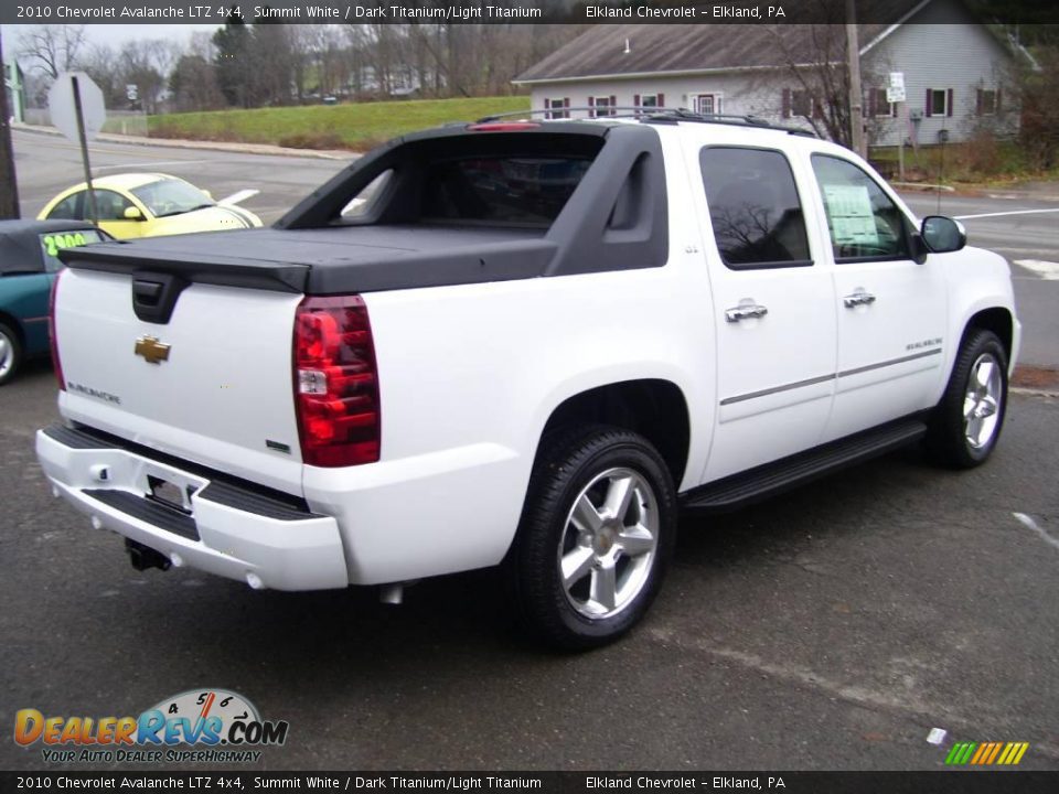 2010 Chevrolet Avalanche LTZ 4x4 Summit White / Dark Titanium/Light Titanium Photo #3