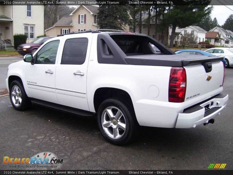 2010 Chevrolet Avalanche LTZ 4x4 Summit White / Dark Titanium/Light Titanium Photo #5