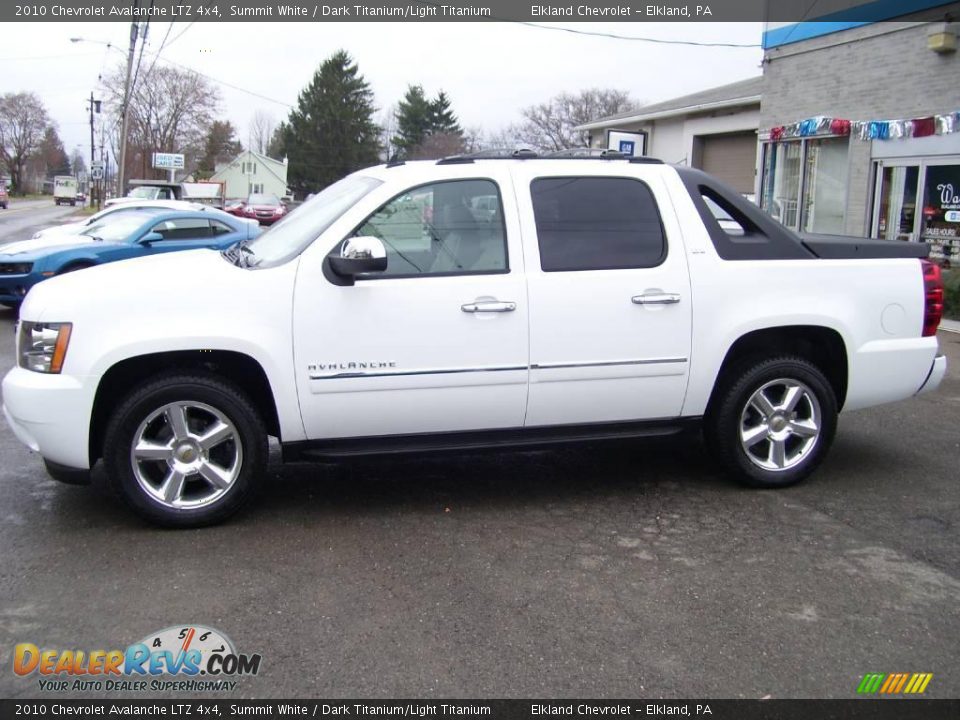 2010 Chevrolet Avalanche LTZ 4x4 Summit White / Dark Titanium/Light Titanium Photo #6