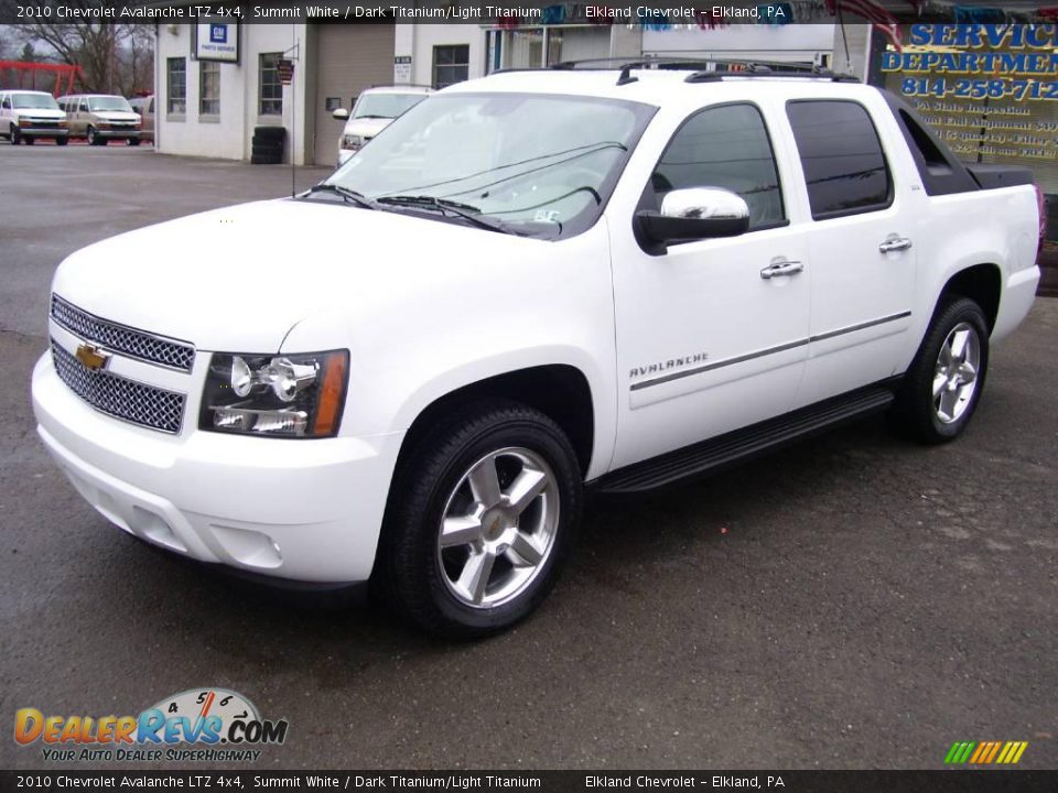 2010 Chevrolet Avalanche LTZ 4x4 Summit White / Dark Titanium/Light Titanium Photo #7