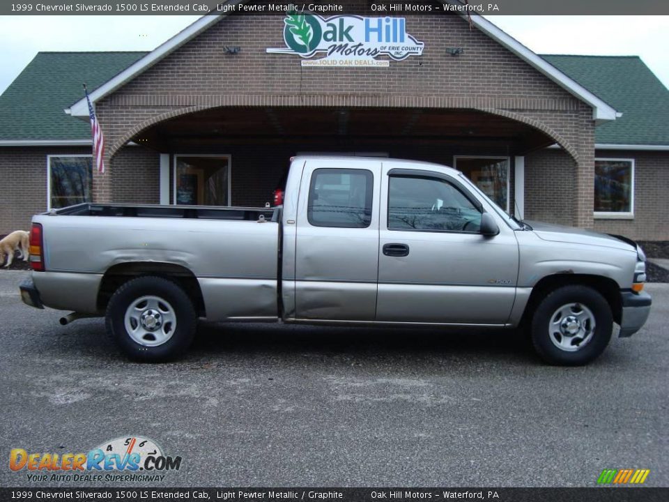 1999 Chevrolet Silverado 1500 LS Extended Cab Light Pewter Metallic / Graphite Photo #1