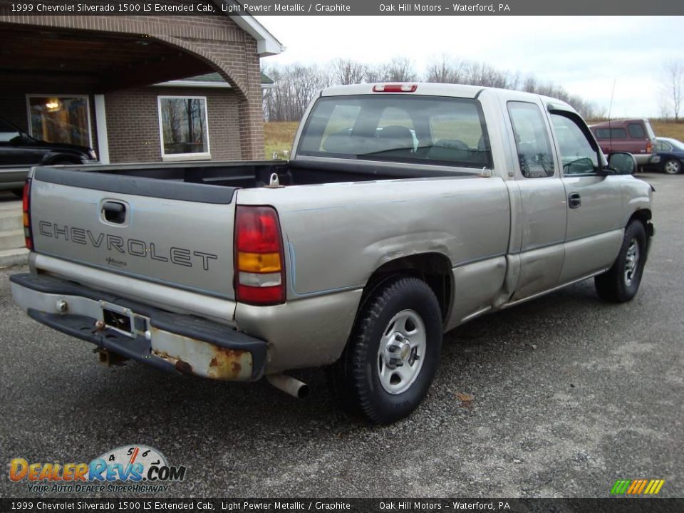 1999 Chevrolet Silverado 1500 LS Extended Cab Light Pewter Metallic / Graphite Photo #3