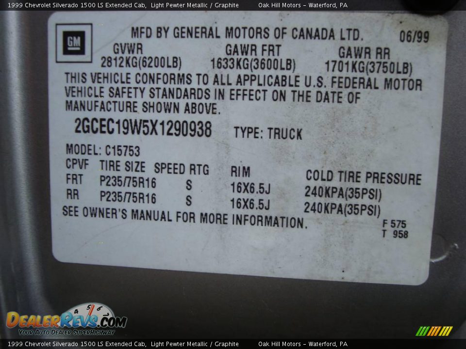 1999 Chevrolet Silverado 1500 LS Extended Cab Light Pewter Metallic / Graphite Photo #10