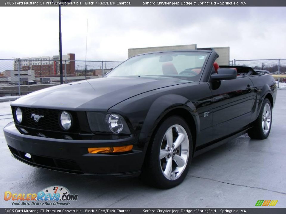 2006 Ford Mustang GT Premium Convertible Black / Red/Dark Charcoal Photo #1