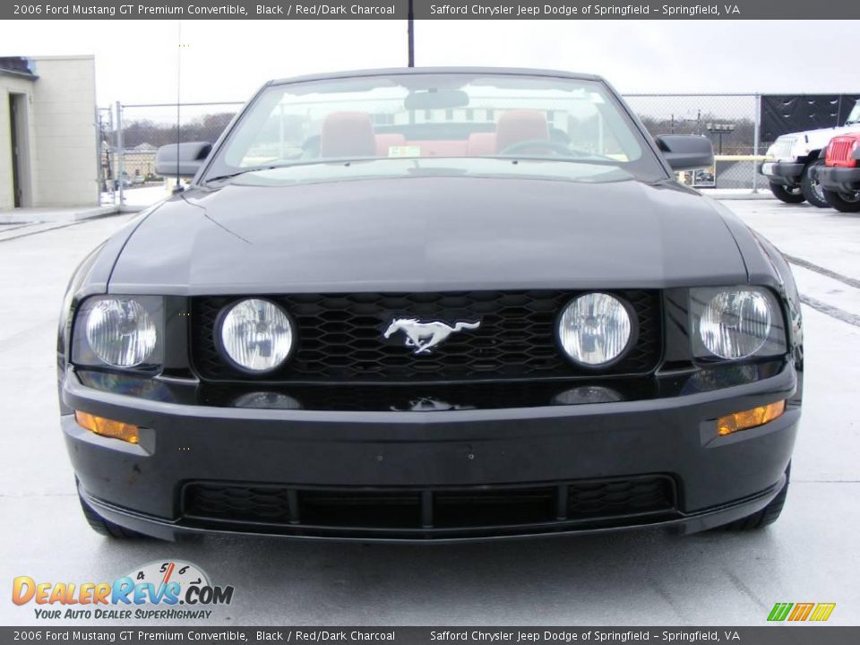 2006 Ford Mustang GT Premium Convertible Black / Red/Dark Charcoal Photo #2