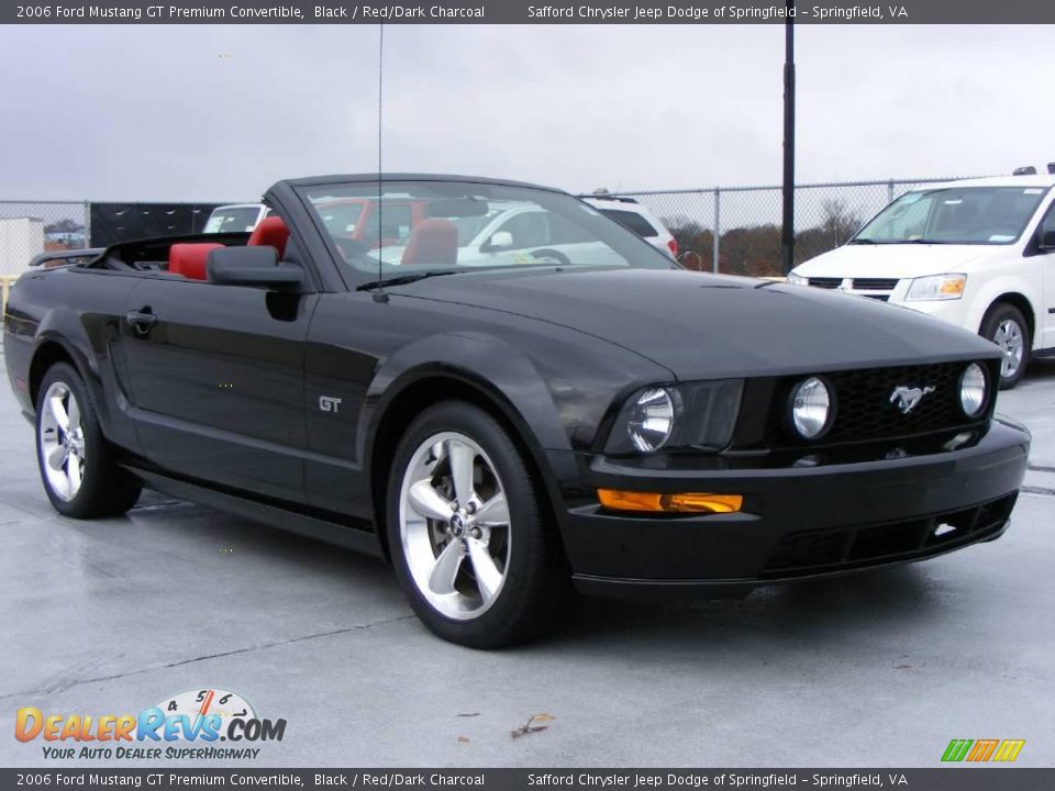 2006 Ford Mustang GT Premium Convertible Black / Red/Dark Charcoal Photo #3