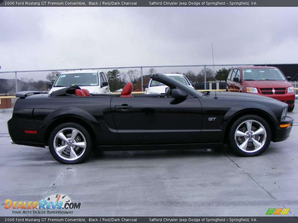 2006 Ford Mustang GT Premium Convertible Black / Red/Dark Charcoal Photo #4