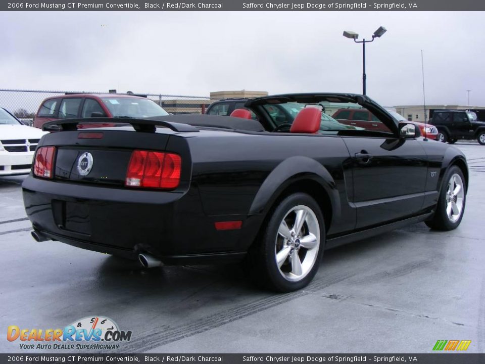 2006 Ford Mustang GT Premium Convertible Black / Red/Dark Charcoal Photo #5
