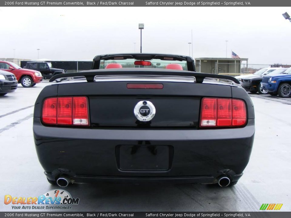 2006 Ford Mustang GT Premium Convertible Black / Red/Dark Charcoal Photo #6