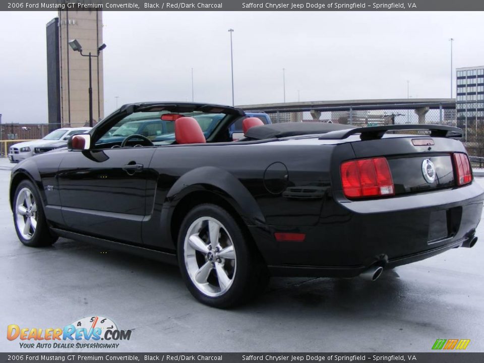 2006 Ford Mustang GT Premium Convertible Black / Red/Dark Charcoal Photo #7