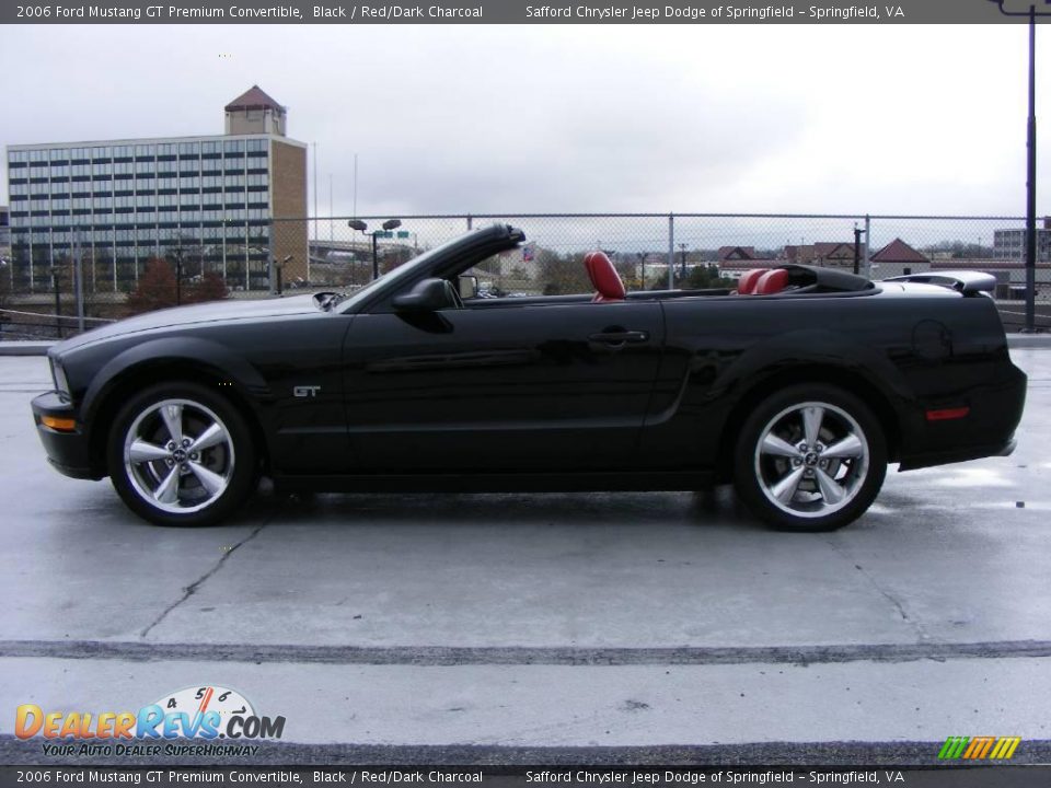 2006 Ford Mustang GT Premium Convertible Black / Red/Dark Charcoal Photo #8