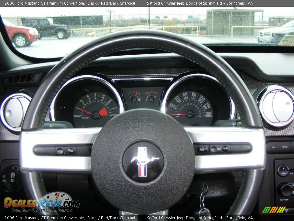 2006 Ford Mustang GT Premium Convertible Black / Red/Dark Charcoal Photo #10
