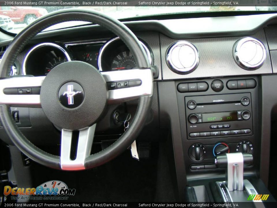 2006 Ford Mustang GT Premium Convertible Black / Red/Dark Charcoal Photo #11