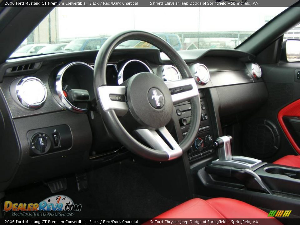 2006 Ford Mustang GT Premium Convertible Black / Red/Dark Charcoal Photo #12