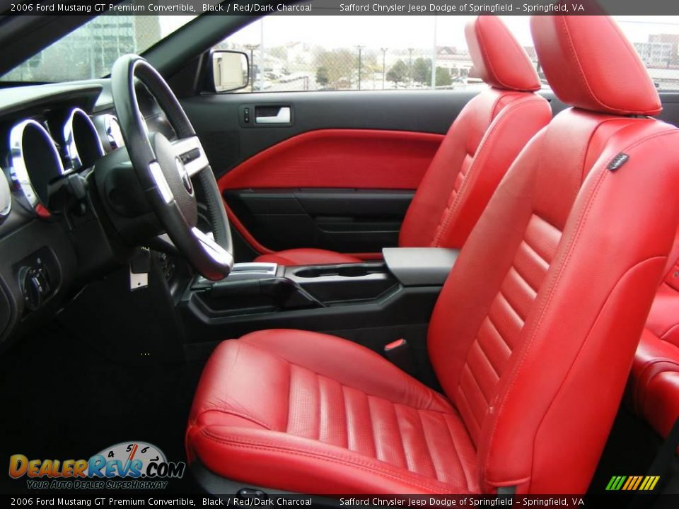 2006 Ford Mustang GT Premium Convertible Black / Red/Dark Charcoal Photo #13