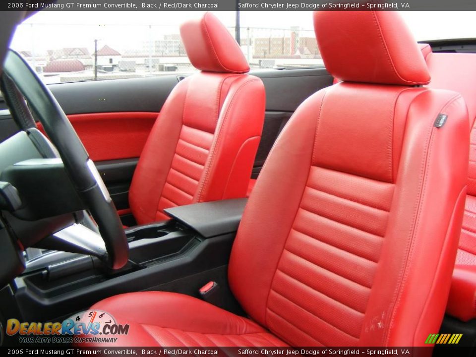 2006 Ford Mustang GT Premium Convertible Black / Red/Dark Charcoal Photo #14