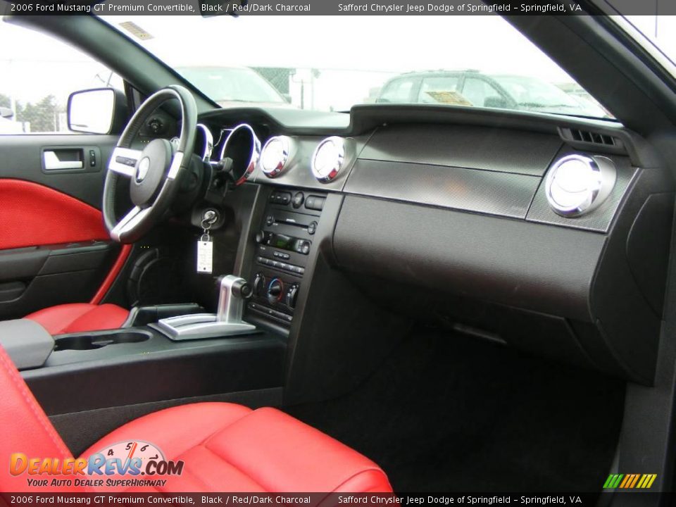 2006 Ford Mustang GT Premium Convertible Black / Red/Dark Charcoal Photo #16