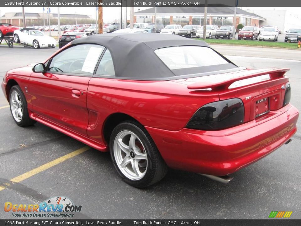1998 Ford Mustang SVT Cobra Convertible Laser Red / Saddle Photo #5