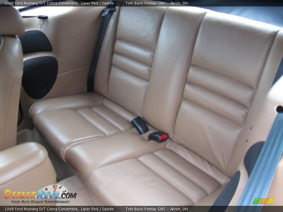 1998 Ford Mustang SVT Cobra Convertible Laser Red / Saddle Photo #11