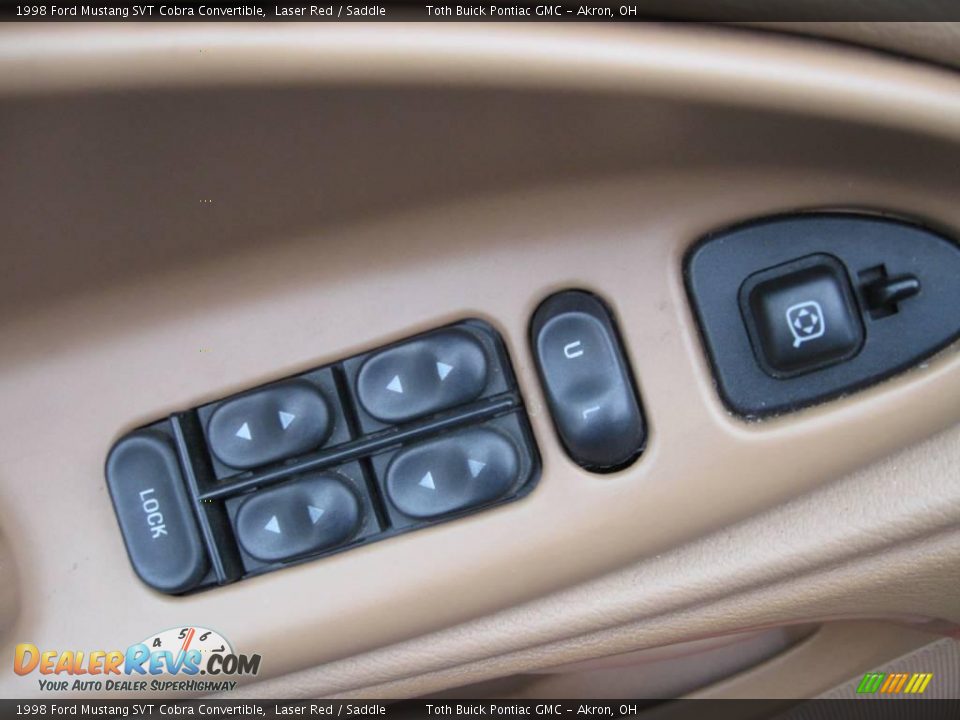 1998 Ford Mustang SVT Cobra Convertible Laser Red / Saddle Photo #12