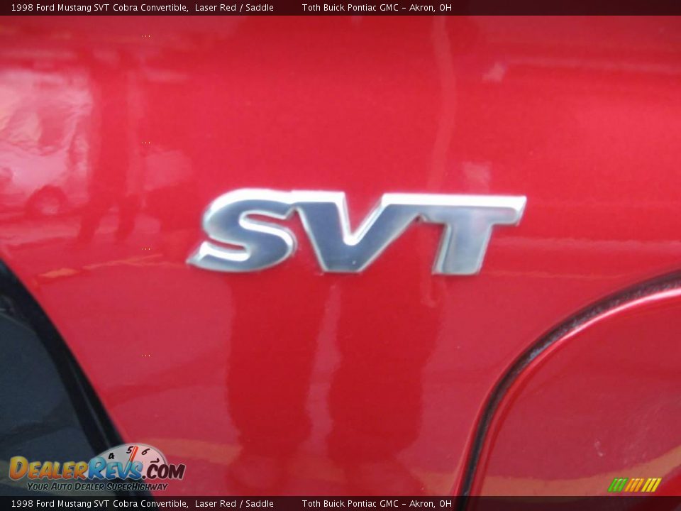 1998 Ford Mustang SVT Cobra Convertible Laser Red / Saddle Photo #16