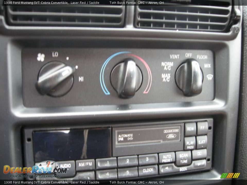 1998 Ford Mustang SVT Cobra Convertible Laser Red / Saddle Photo #17