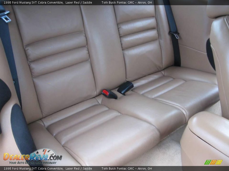 1998 Ford Mustang SVT Cobra Convertible Laser Red / Saddle Photo #19