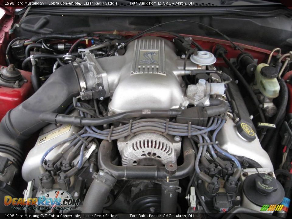 1998 Ford Mustang SVT Cobra Convertible Laser Red / Saddle Photo #20