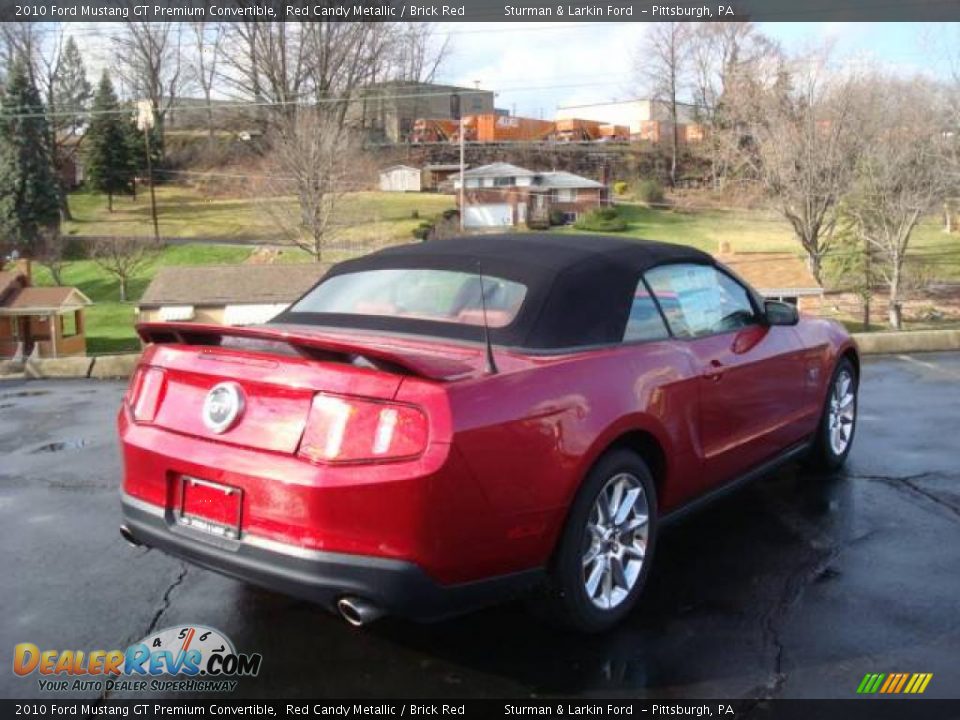 2010 Ford Mustang GT Premium Convertible Red Candy Metallic / Brick Red Photo #3