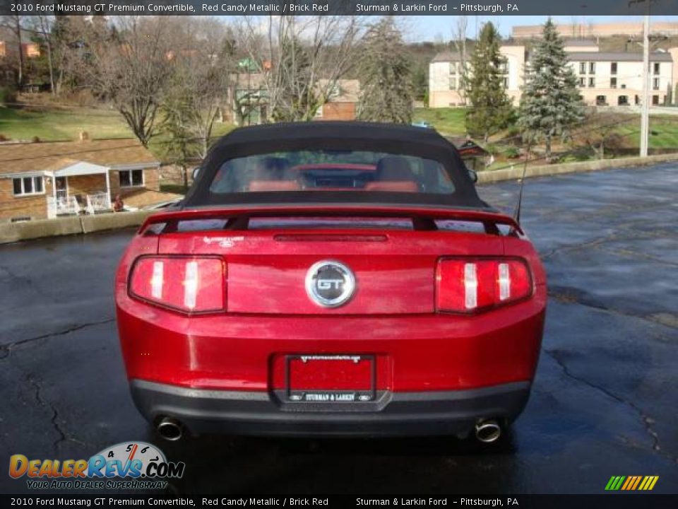 2010 Ford Mustang GT Premium Convertible Red Candy Metallic / Brick Red Photo #4