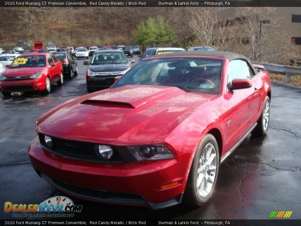 2010 Ford Mustang GT Premium Convertible Red Candy Metallic / Brick Red Photo #7