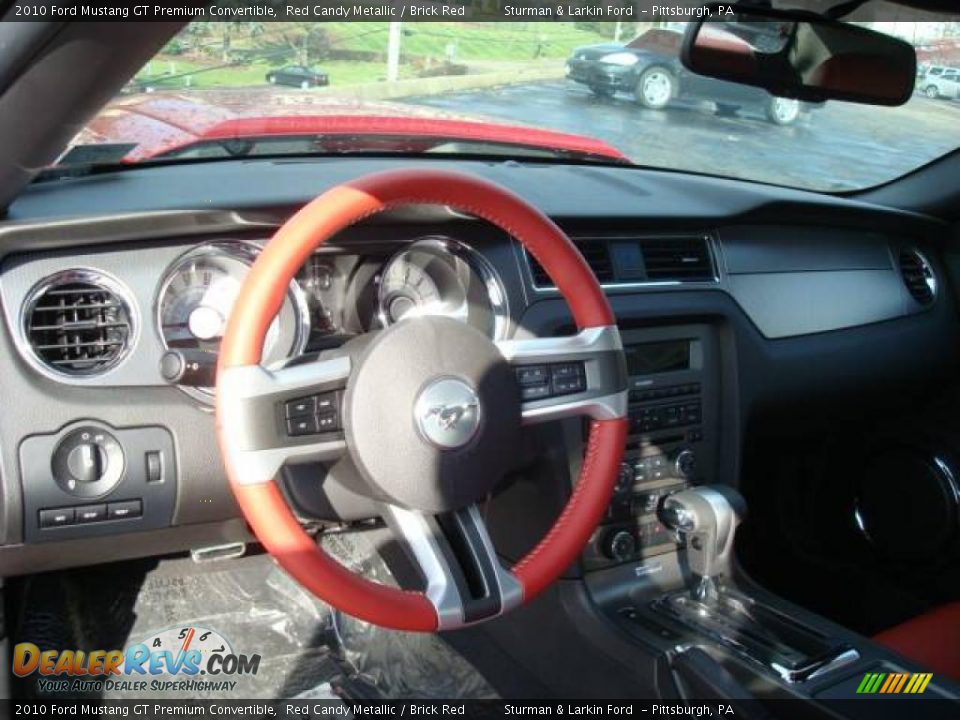 2010 Ford Mustang GT Premium Convertible Red Candy Metallic / Brick Red Photo #12