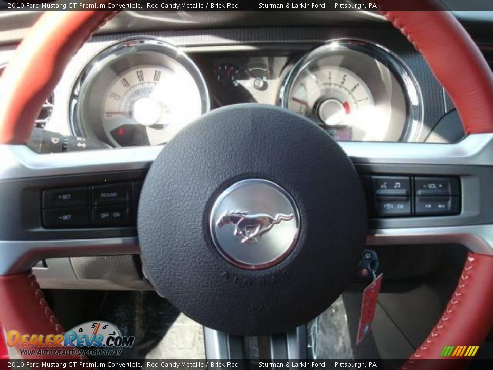 2010 Ford Mustang GT Premium Convertible Red Candy Metallic / Brick Red Photo #15