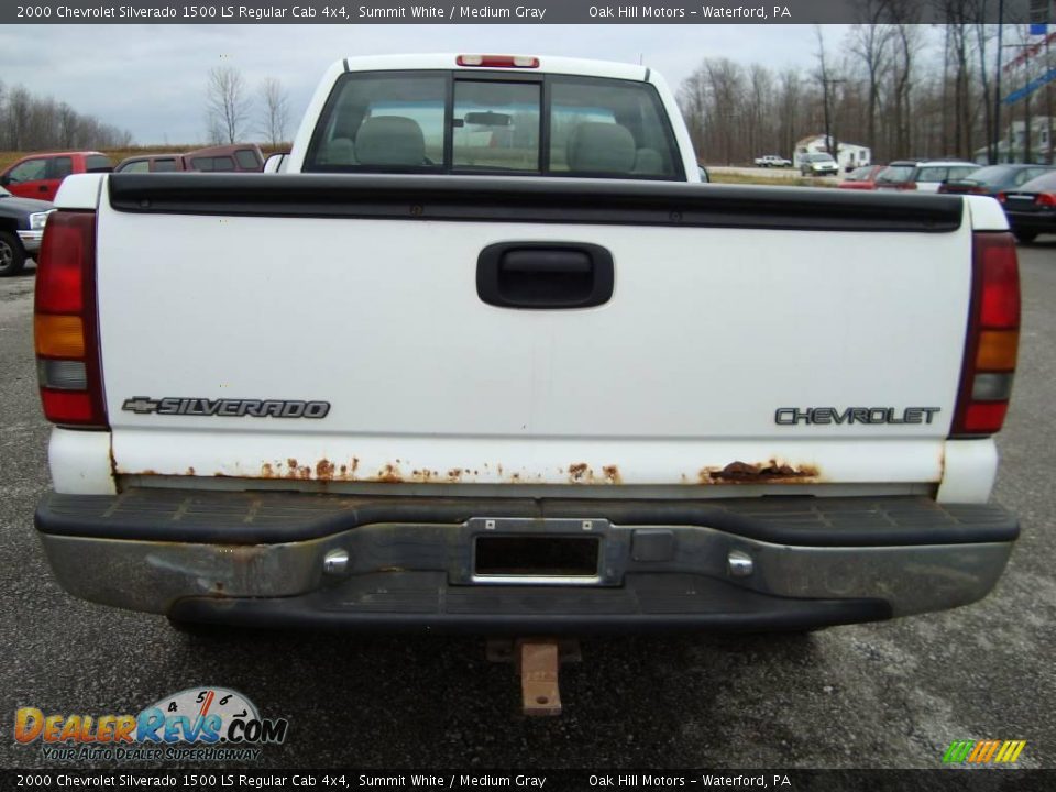 2000 Chevrolet Silverado 1500 LS Regular Cab 4x4 Summit White / Medium Gray Photo #5