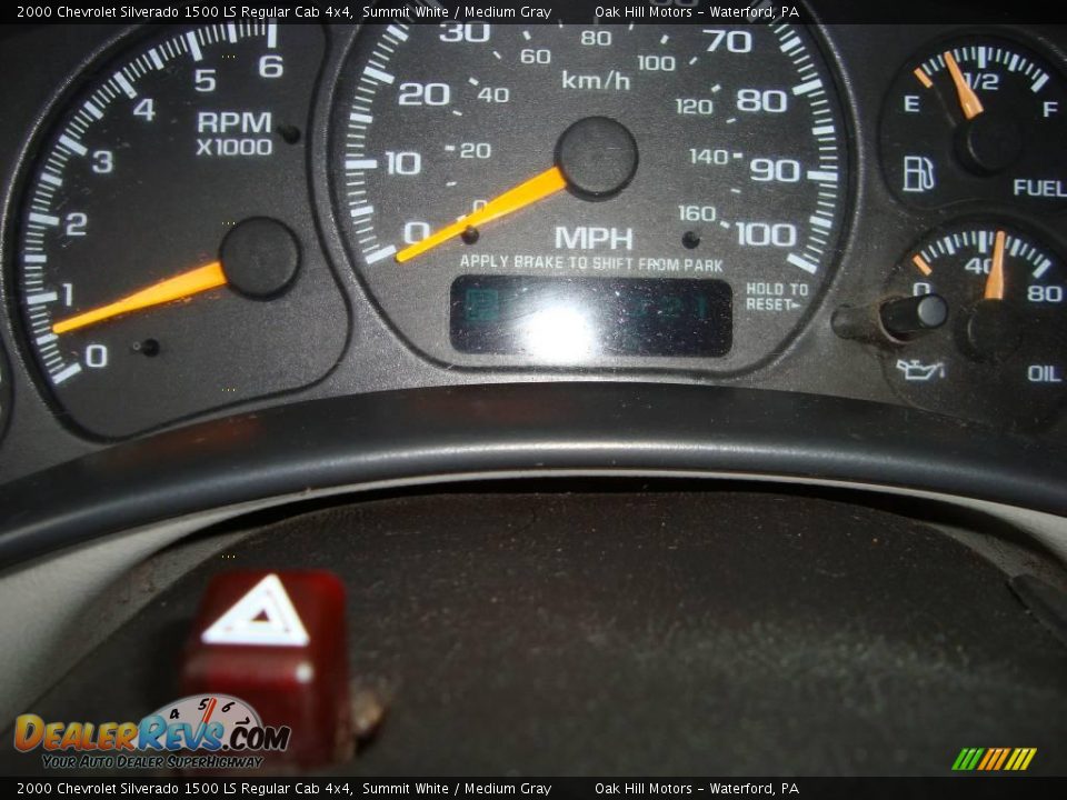 2000 Chevrolet Silverado 1500 LS Regular Cab 4x4 Summit White / Medium Gray Photo #14