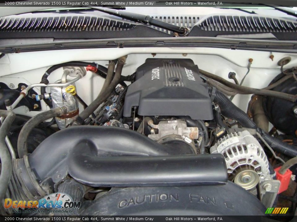 2000 Chevrolet Silverado 1500 LS Regular Cab 4x4 Summit White / Medium Gray Photo #15