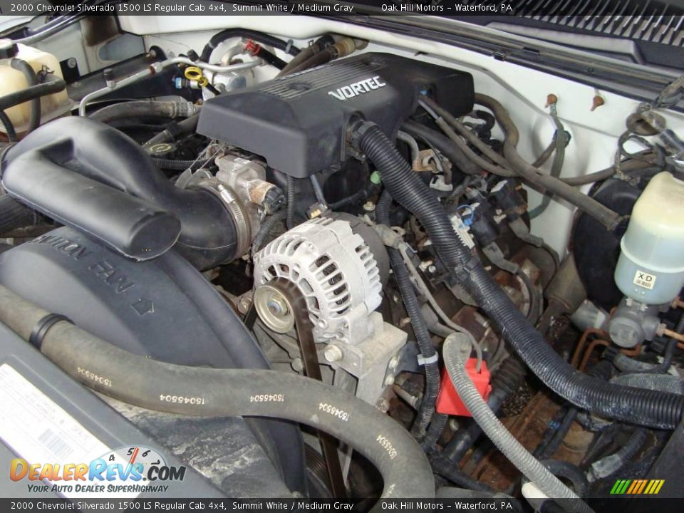 2000 Chevrolet Silverado 1500 LS Regular Cab 4x4 Summit White / Medium Gray Photo #16